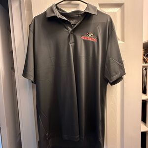Columbia Dark Gray Polo Shirt with Red Logo